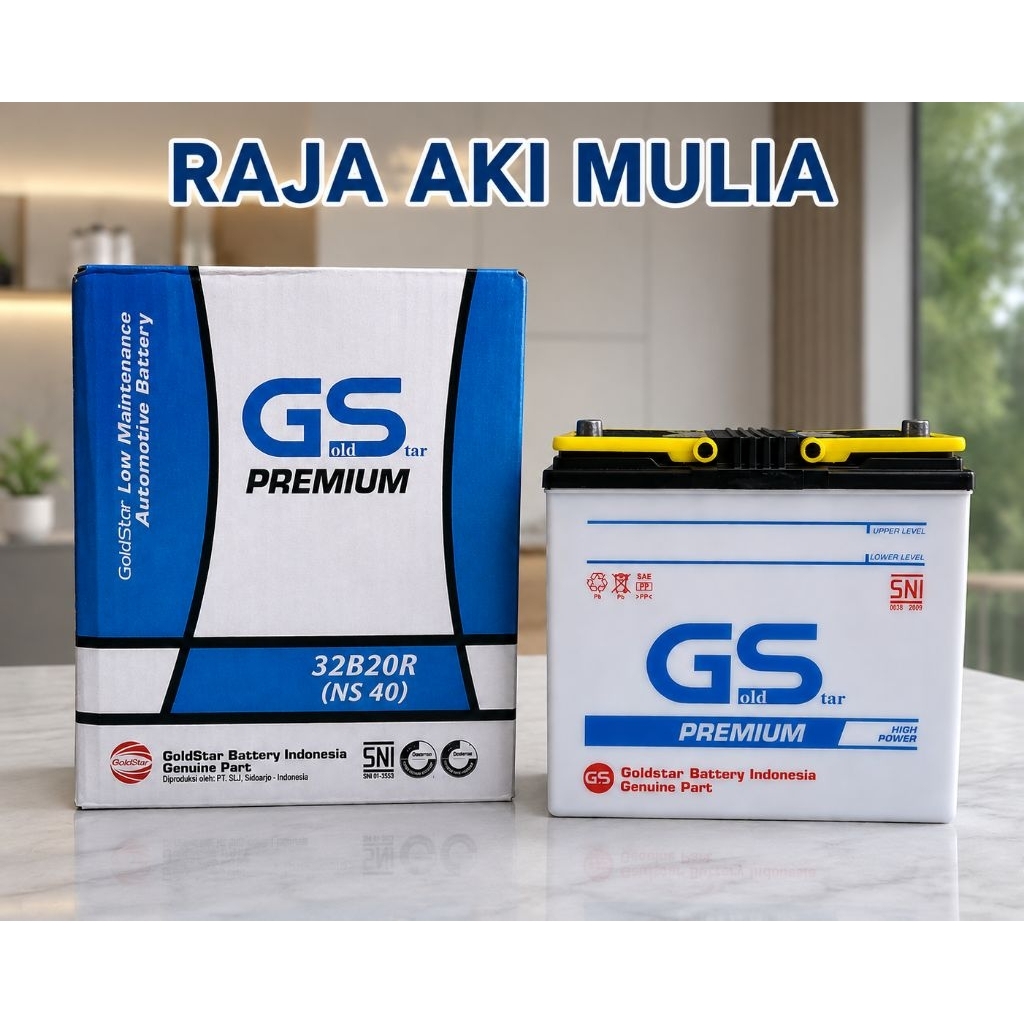 Aki mobil Mitsubishi T-120 GS basah ns40 aki basah