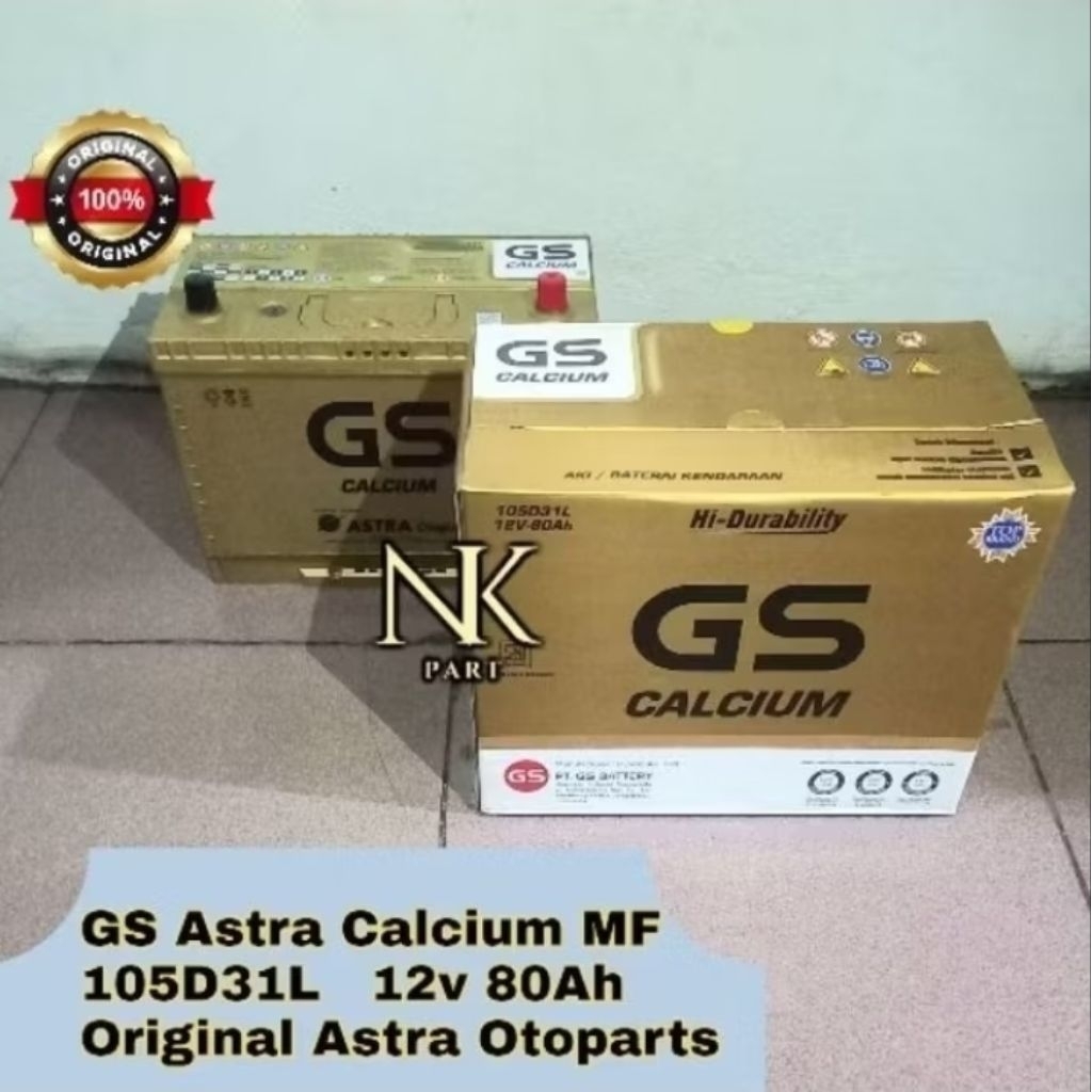 Aki Mobil Pajero Sport Dakar Accu GS Astra Calcium 105D31L 80Ah