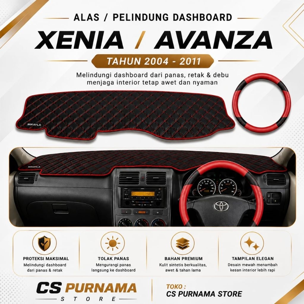 PROMO alas dashboard buat mobil AVANZA/XENIA THN 2004-2011+SARUNG STIR,gratis DOUBLE TIP,bahan anti 