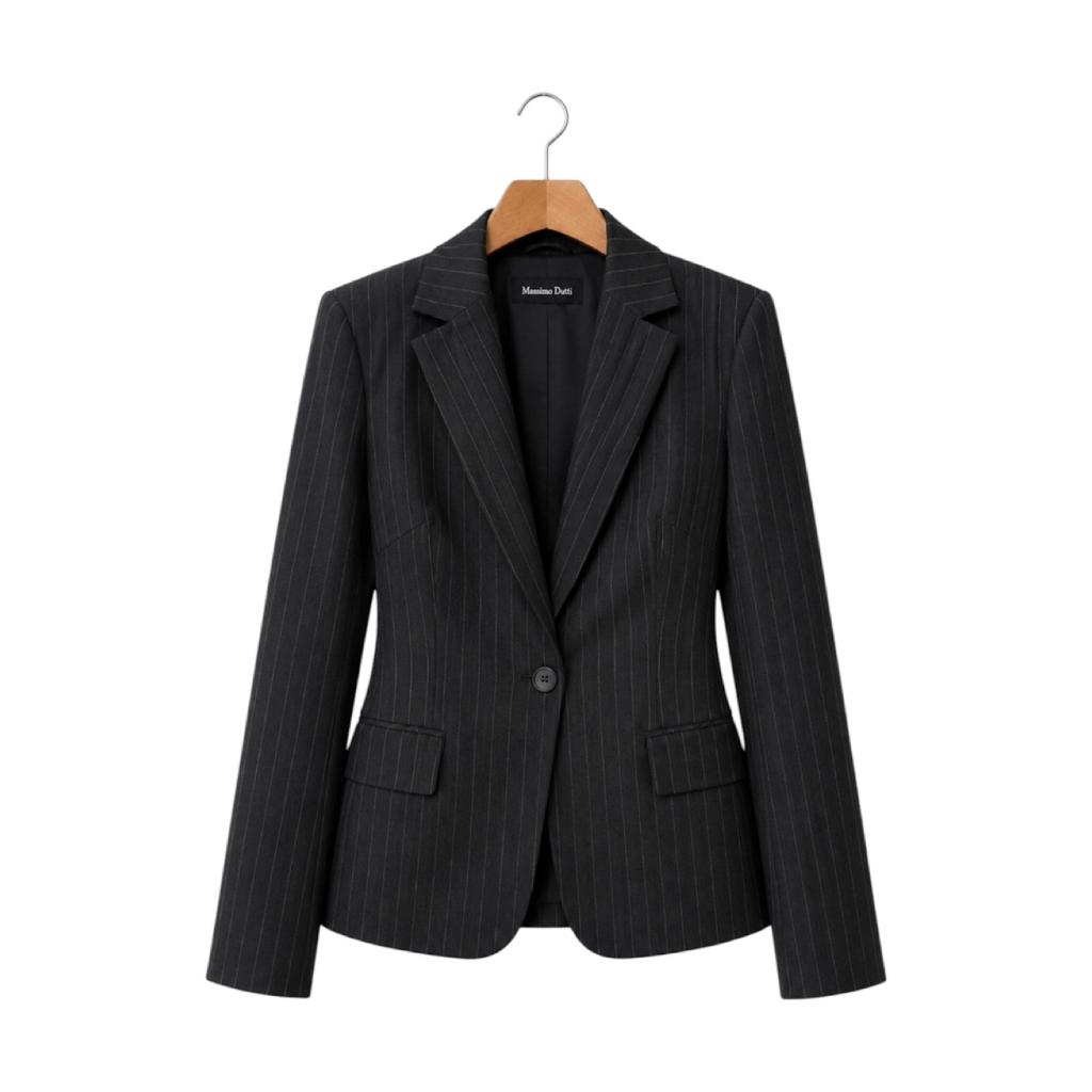 (XS) Wool Blazer Massimo Dutti New