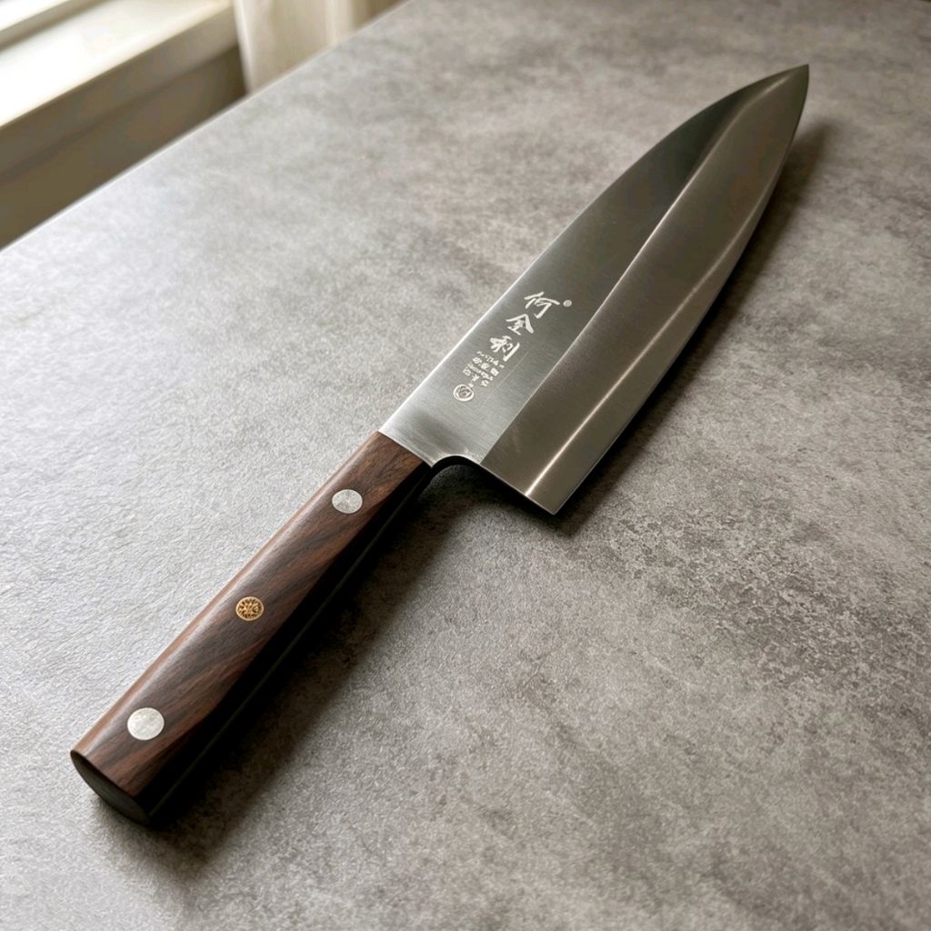 Deba Knife Steel  Wooden Handle Japanese Knife Pisau Dapur Pisau Jepang
