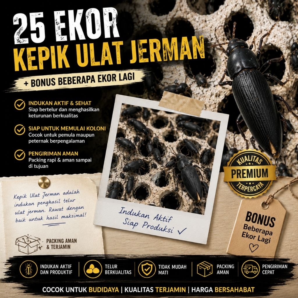 Kumbang/kepik Ulat Jerman Hidup