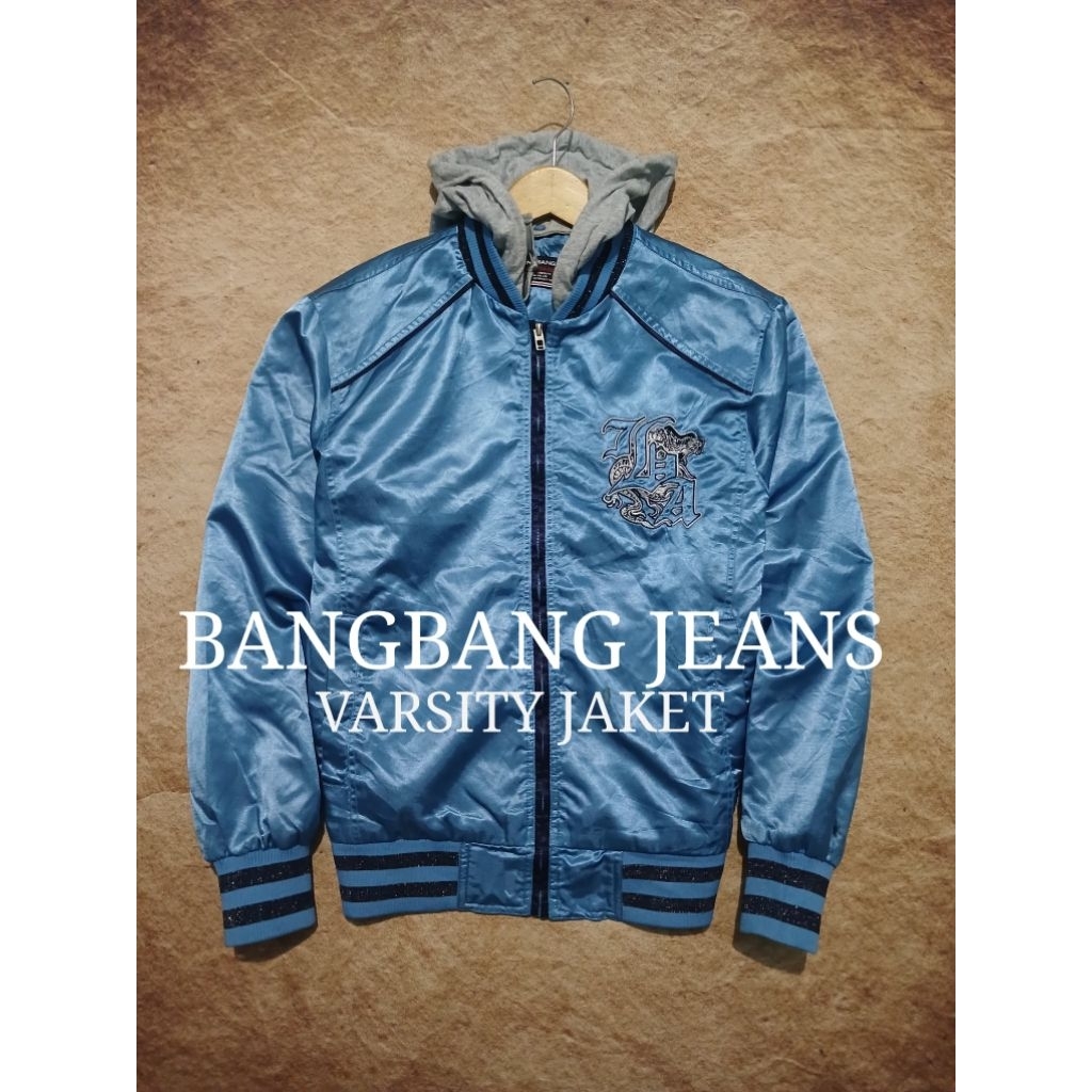 Jaket varsity keren BANGBANG JEANS bekas murah
