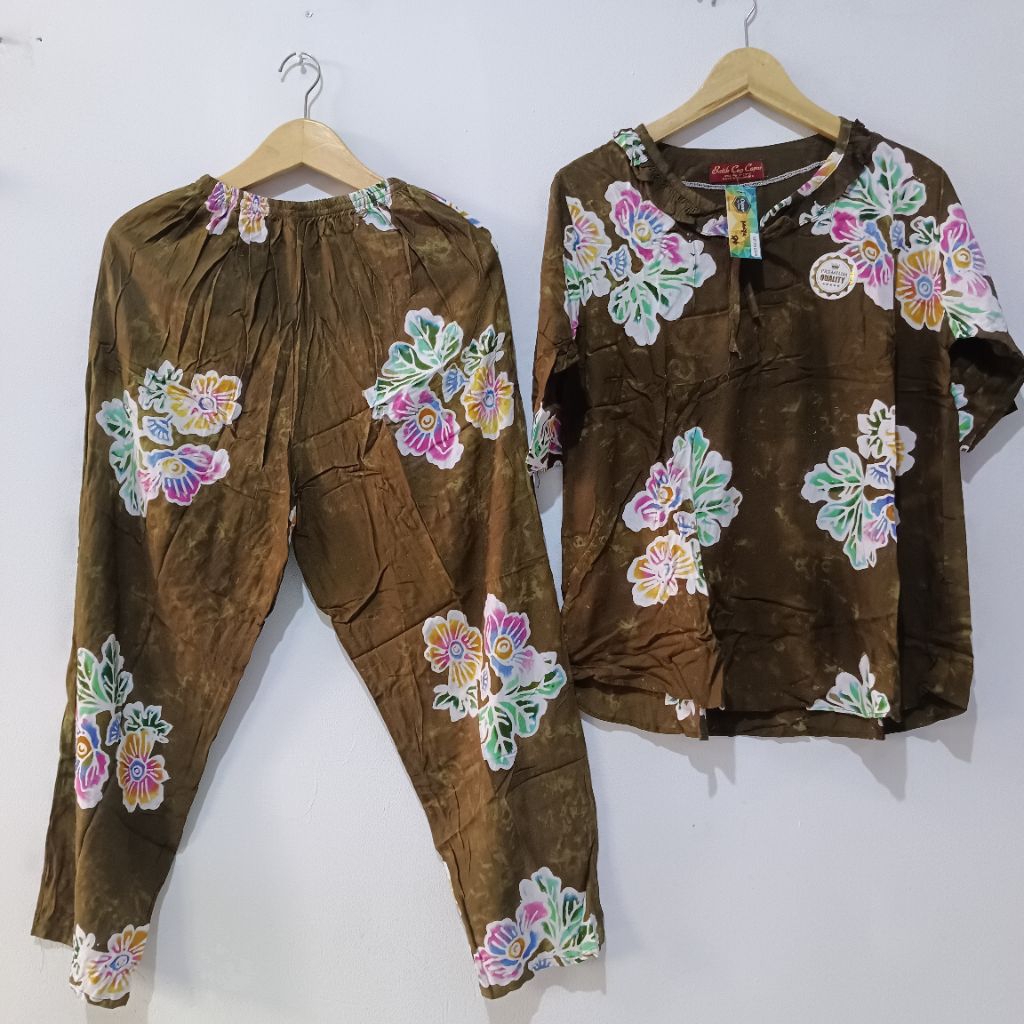 CP TANGAN 3/4 AIRIS DEWASA BATIK CAP COPAR  / SETELAN BATIK COPAR CAP PREMIUM  / ONE SET AIRIS STAND