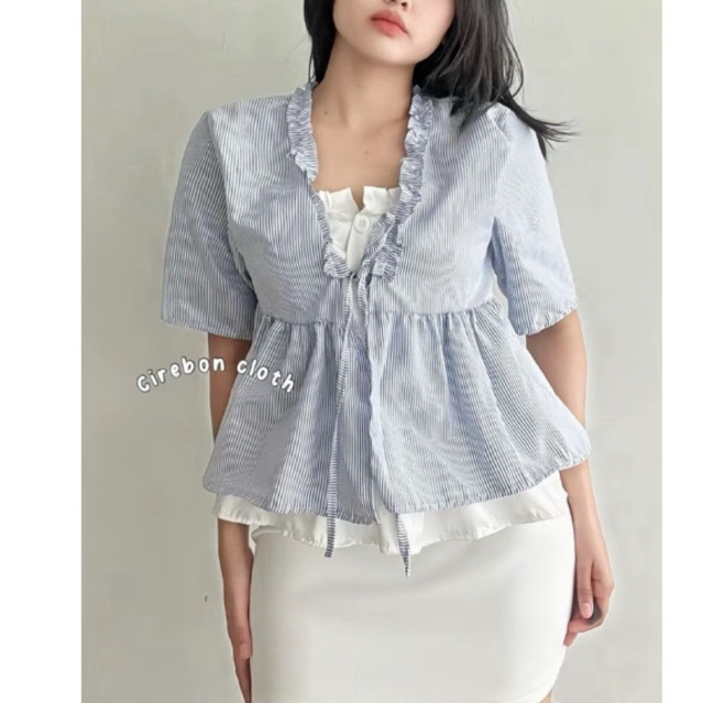 Blouse Wanita Kiyana Katun Premium Royal Blue