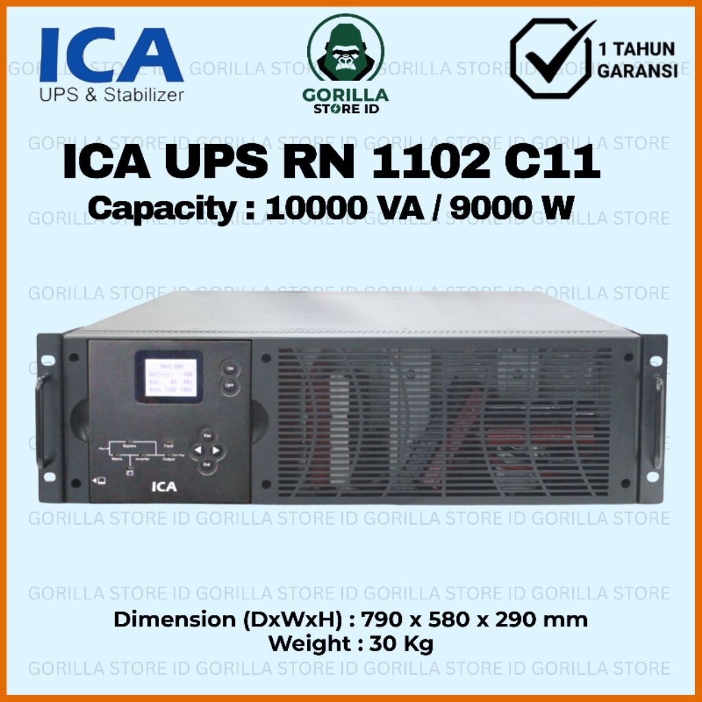 UPS ICA RN1102C11 Capacity 10000VA 9000W