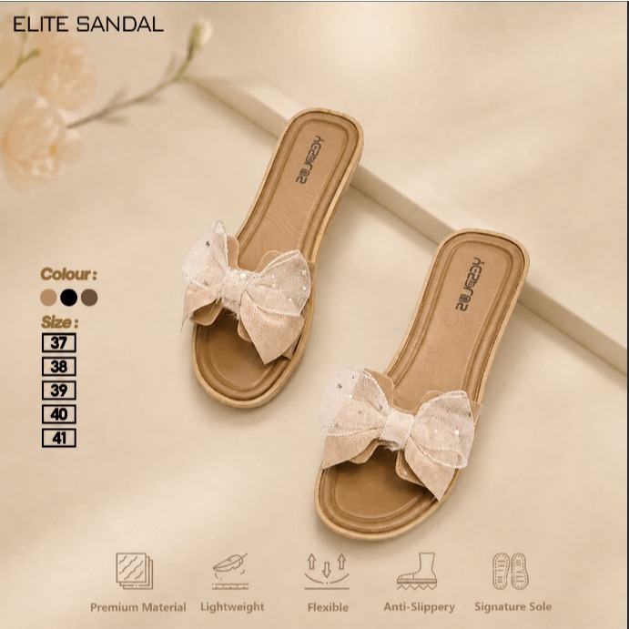 ELITE SANDAL - Sandal Jelly Wanita Import Model Pita 2277 Sandal Teplek Casual Terbaru Size 37-41
