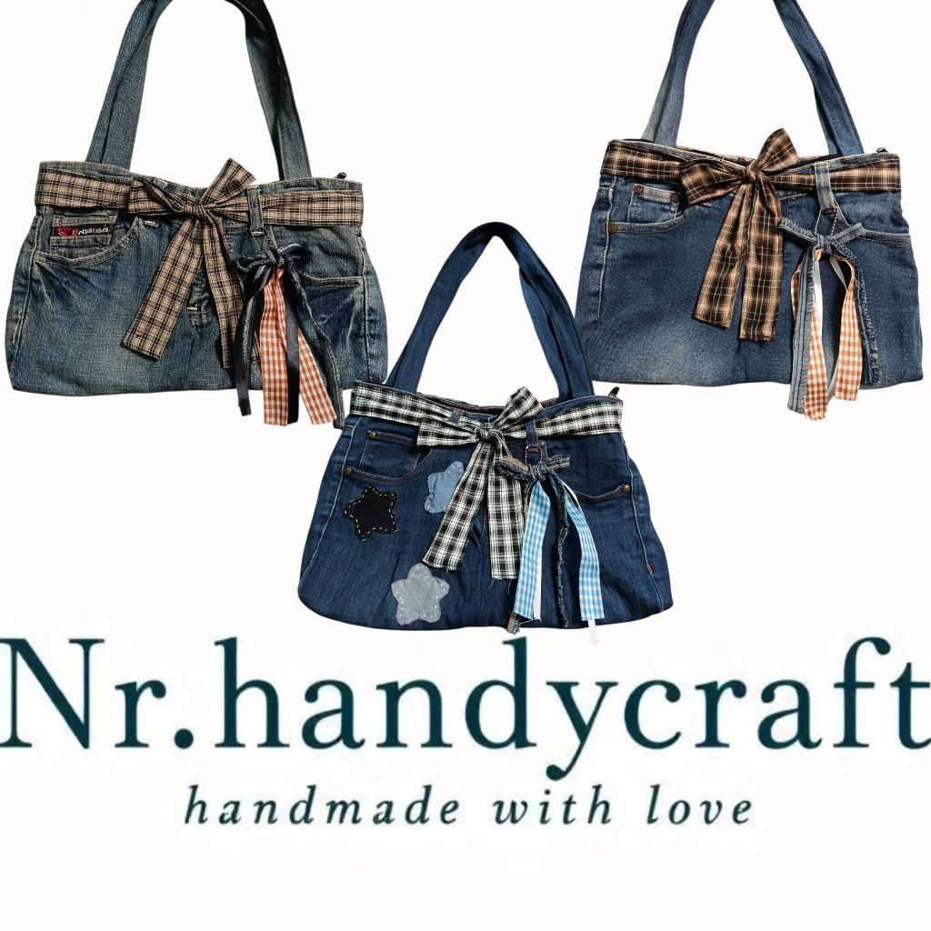 TAS JEANS WANITA TAS HANDMADE TAS RECYCLE JEANS SLING BAG
