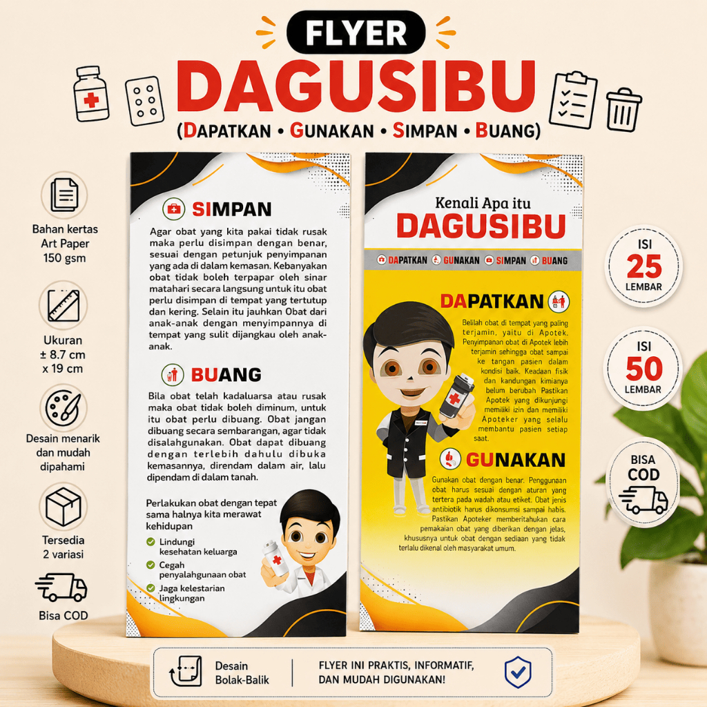 Flyer Dagusibu - Farmasi - Apotek - Apoteker - Obat - Brosur Dagusibu - Flyer Kesehatan