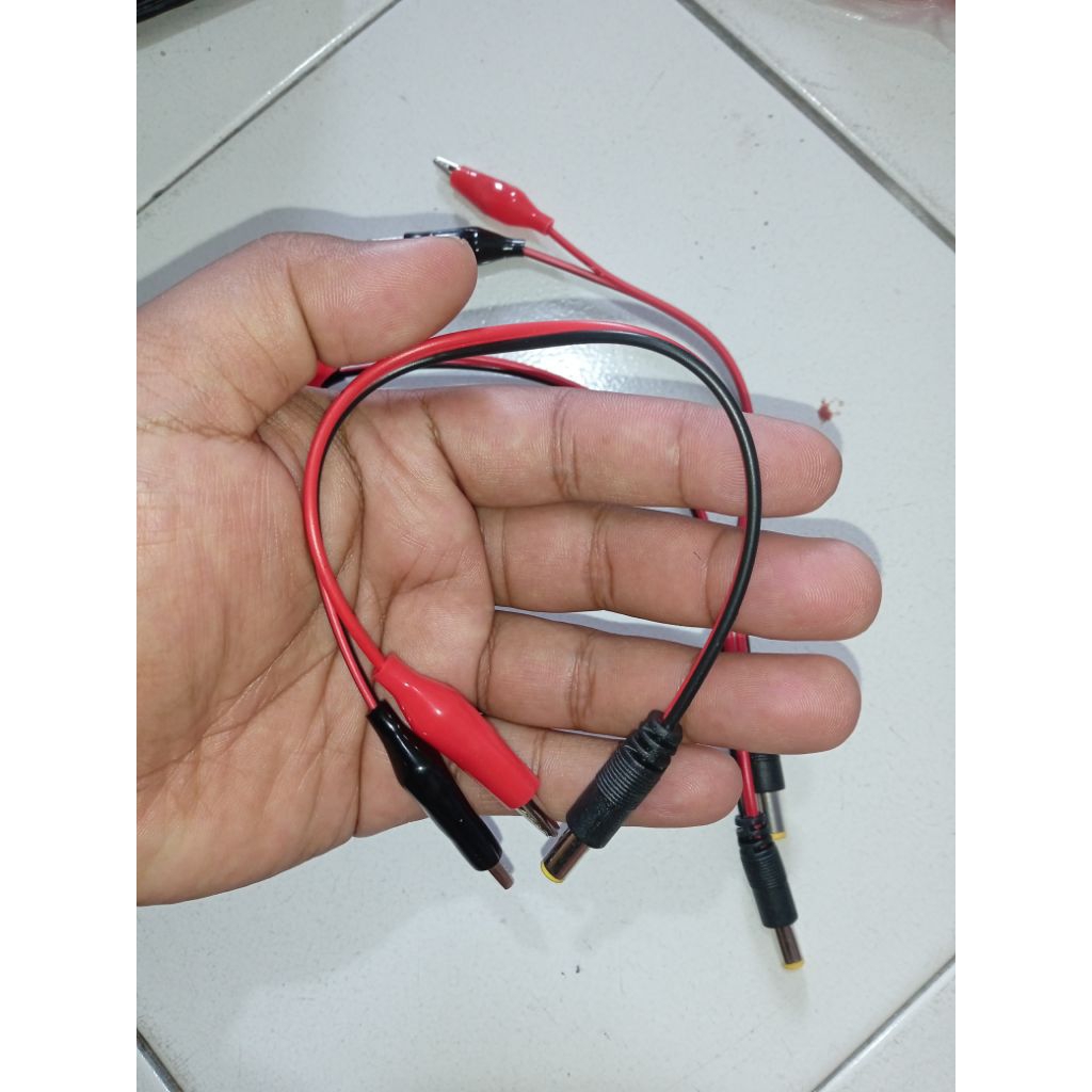 Kabel Jack DC Jantan To Penjepit Buaya Kabel Capit Buaya Ke Konektor Jack Male to Capit Buaya Flexib