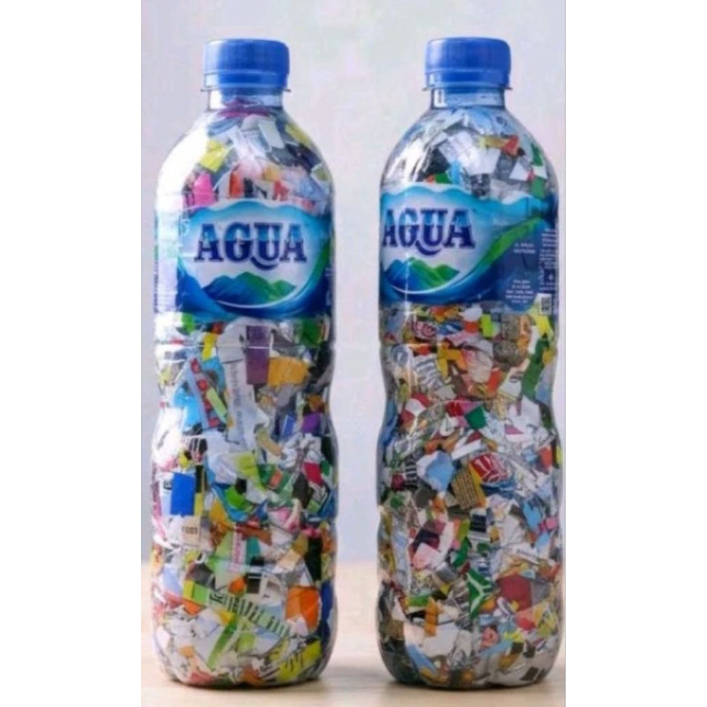 Ecobrick botol 600 ml, padat dan bersih