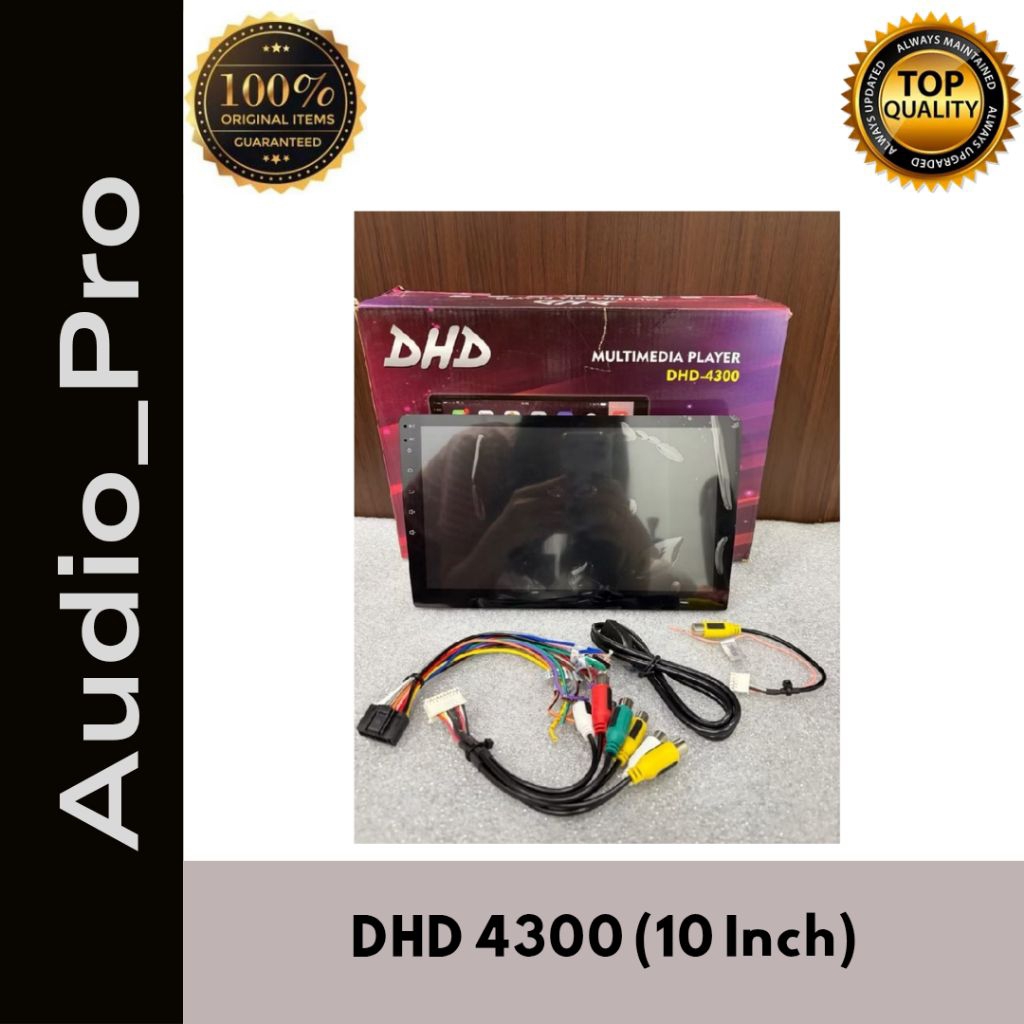 Double din head unit MP5 deck less DHD4300 DHD 4300 10 Inch 10" 10in deck less tv mobil