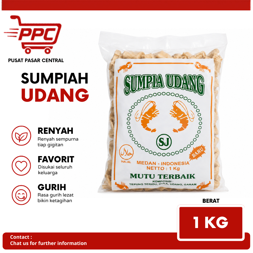 Sumpia / Sumpiah / Lumpia / Lumpiah Udang Cap S.J 100% HALAL - Mentah (Belum Digoreng)