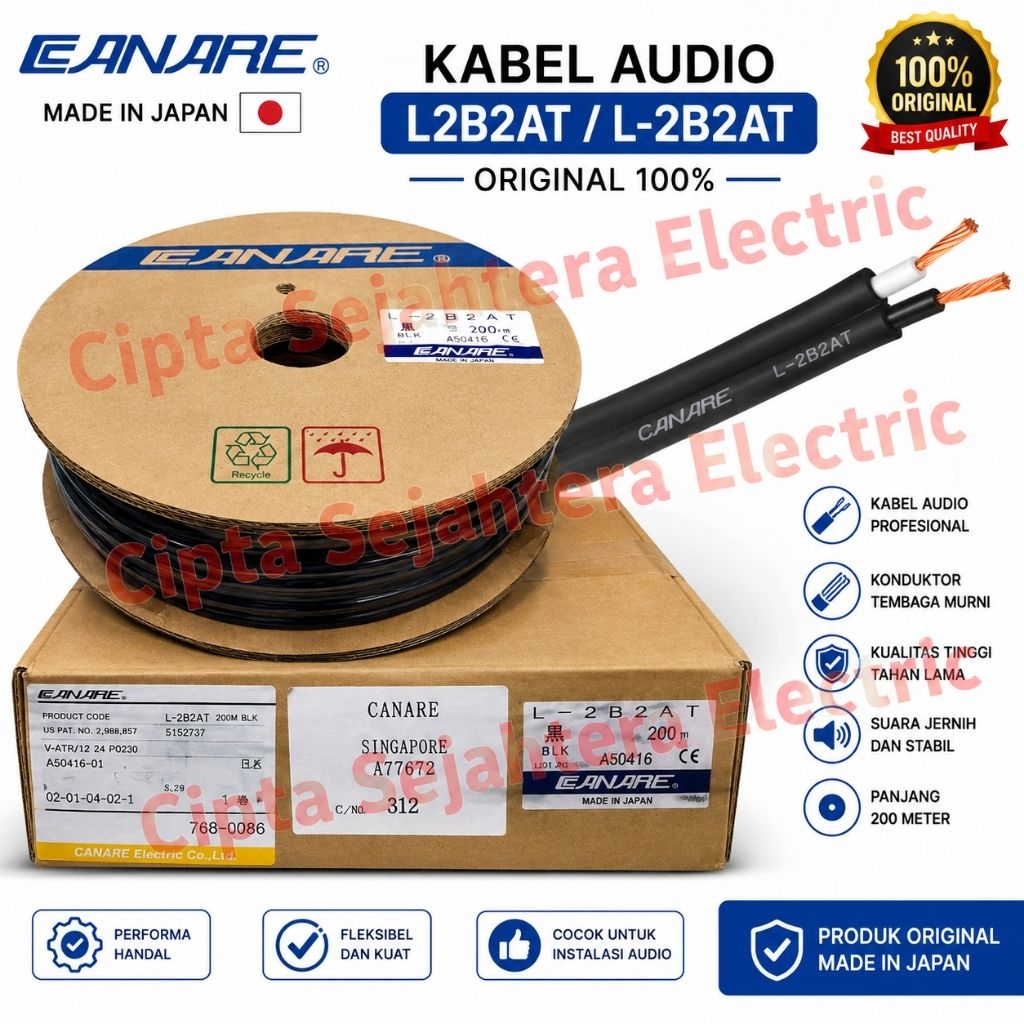 Kabel Audio Canare L2B2AT / L-2B2AT Made In Japan