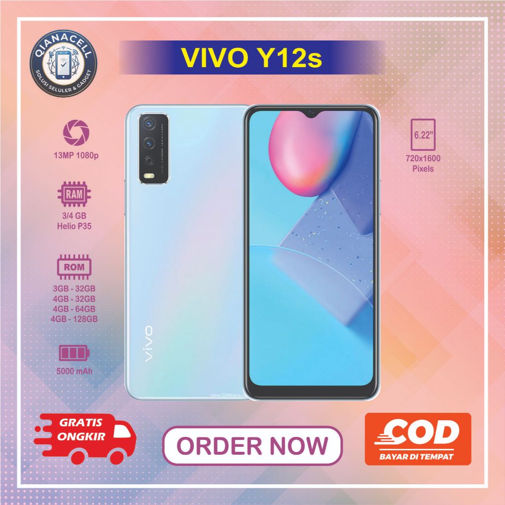 HP VIVO Y12s Second Ram 3/32 Ram 4/64 HP Normal Siap Pakai