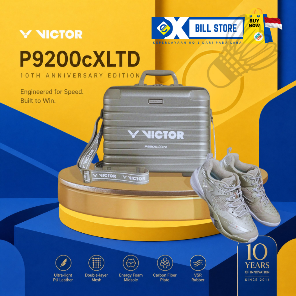 VICTOR P9200cXLTD Sepatu Bulutangkis Badminton Original Edisi Spesial 10th Anniversary Hadiah Koper 