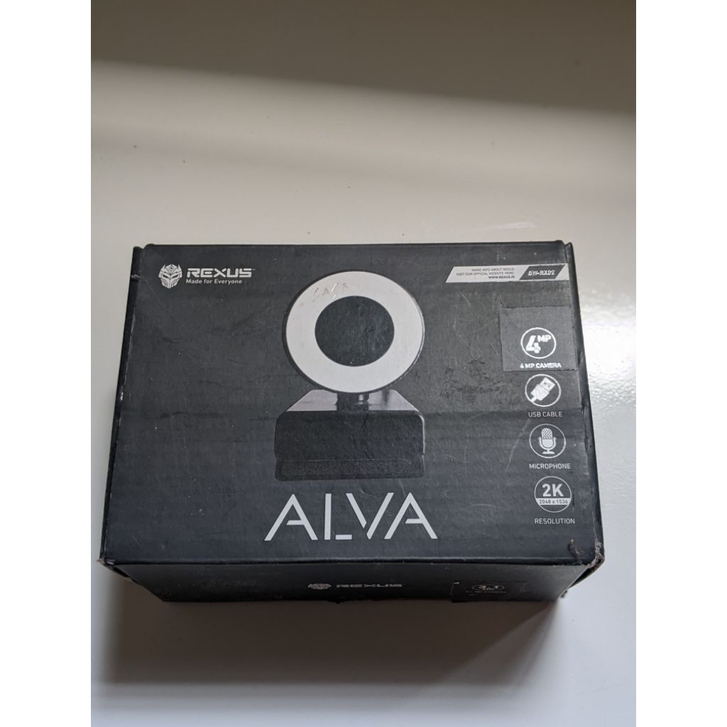 Rexus ALVA SW-RX02 Webcam 2K dengan Mikrofon dan Ring Light