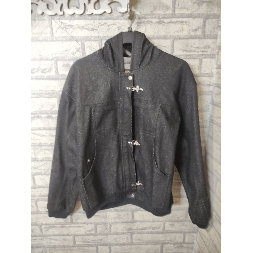 parlor denim hoodie claps jacket by signore