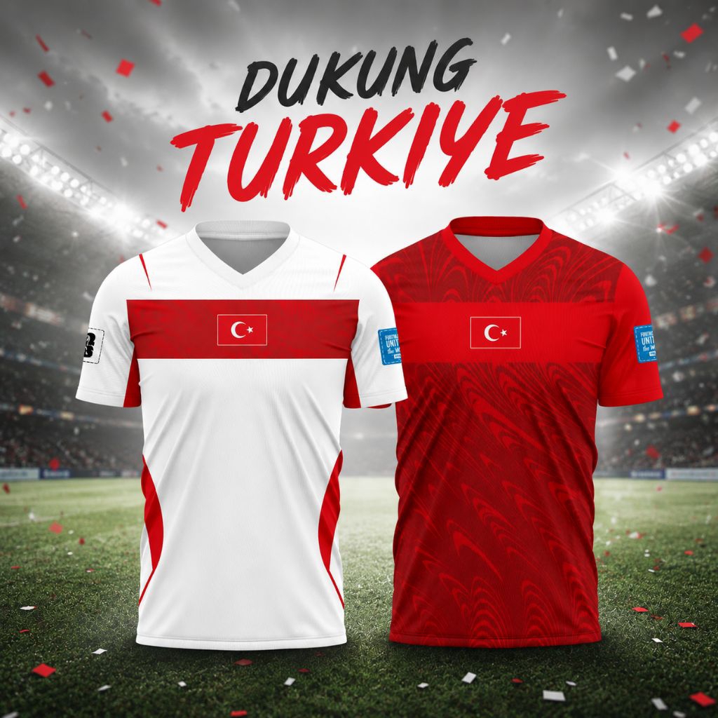 JERSEY BOLA TIMNAS TURKI HOME AWAY EDISI WORLD CUP 2026 GRATIS CUSTOM NAMA DAN NOMER PUNGGUNG