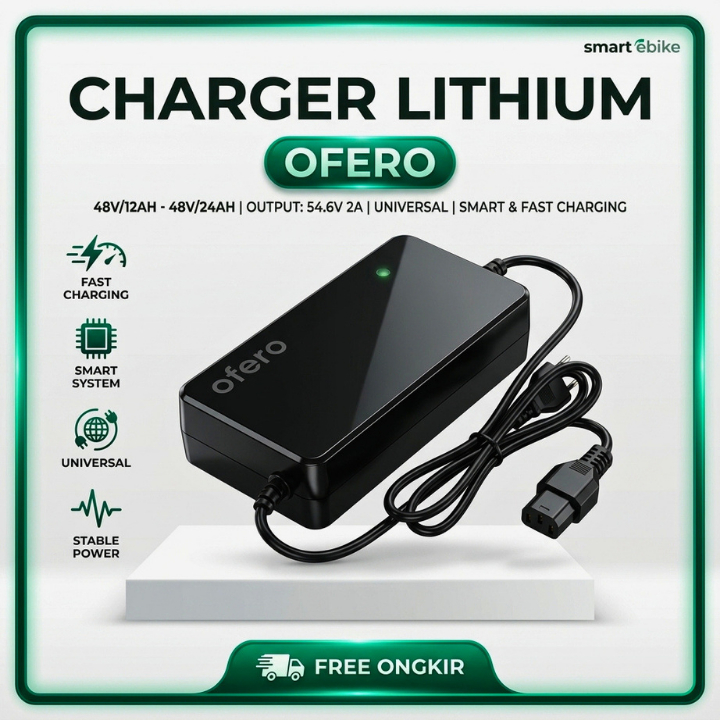 Charger Lithium 48V-12AH/20AH || UNIVERSAL-Cocok Untuk Aki Lithium Phylion