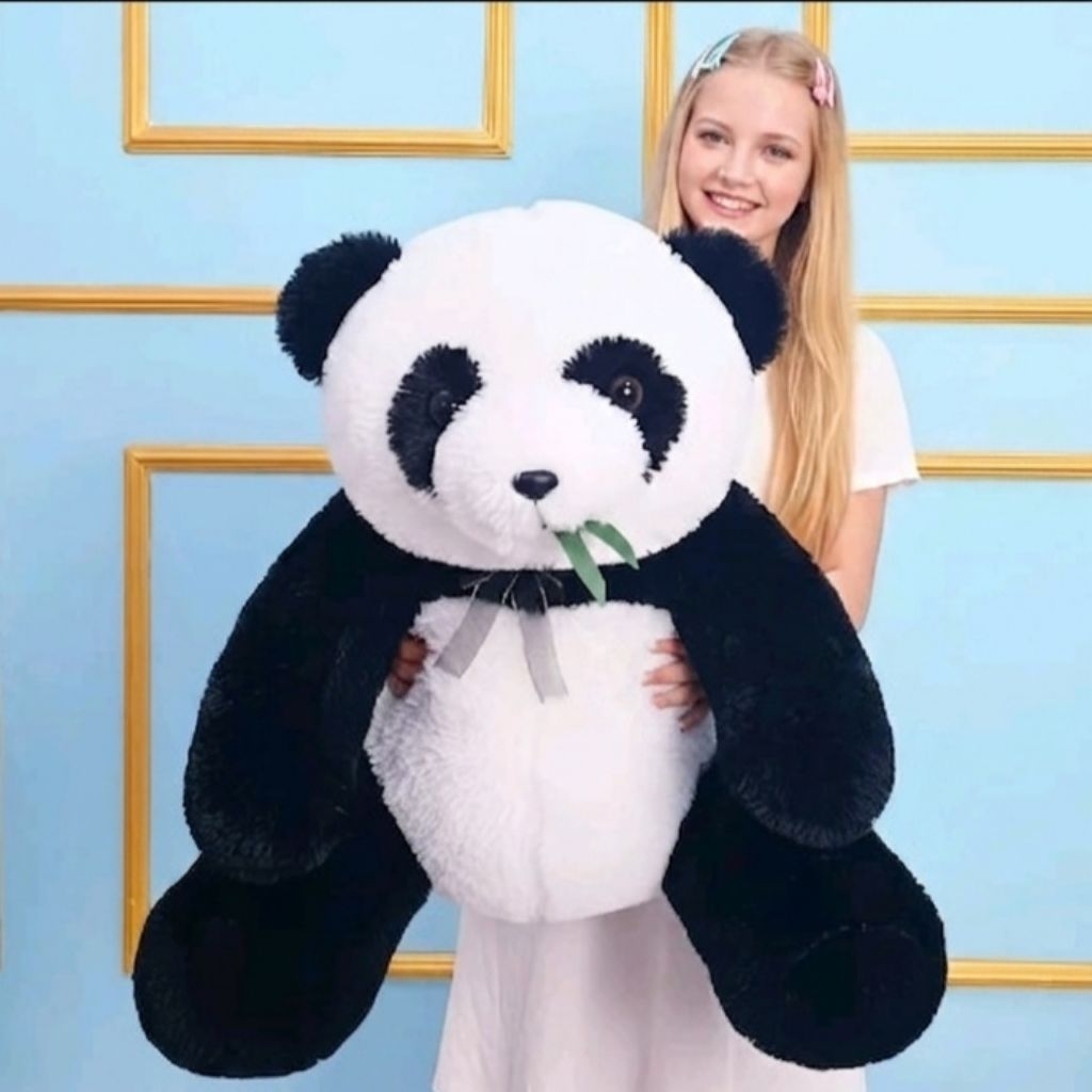 Boneka PANDA hitam-putih  Duduk Lucu Super Jumbo // Plush Doll // cocok untuk kado , Dekorasi Rumah 