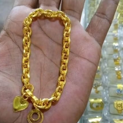 gelang Belitung bahan emas lapis