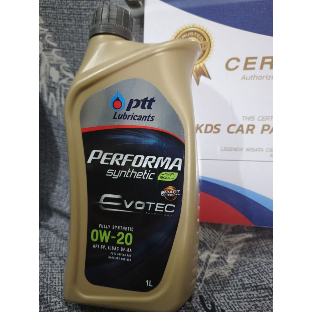 oli mesin bensin PTT 0W-20 full synthetic original 1 liter
