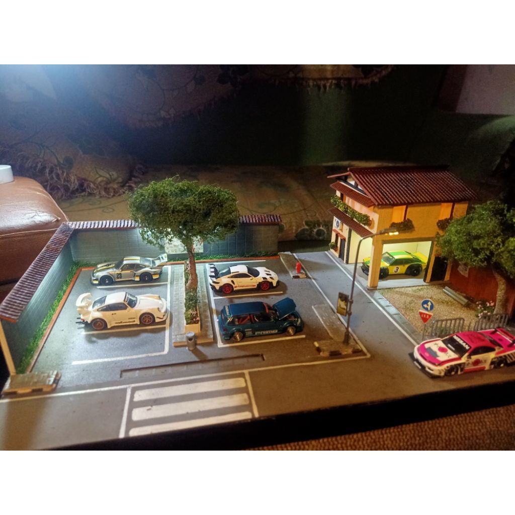 Diorama Japanese Suburban House Rumah skala 1:64, Diorama Miniscale Minigt, Tomica, Diorama rumah je