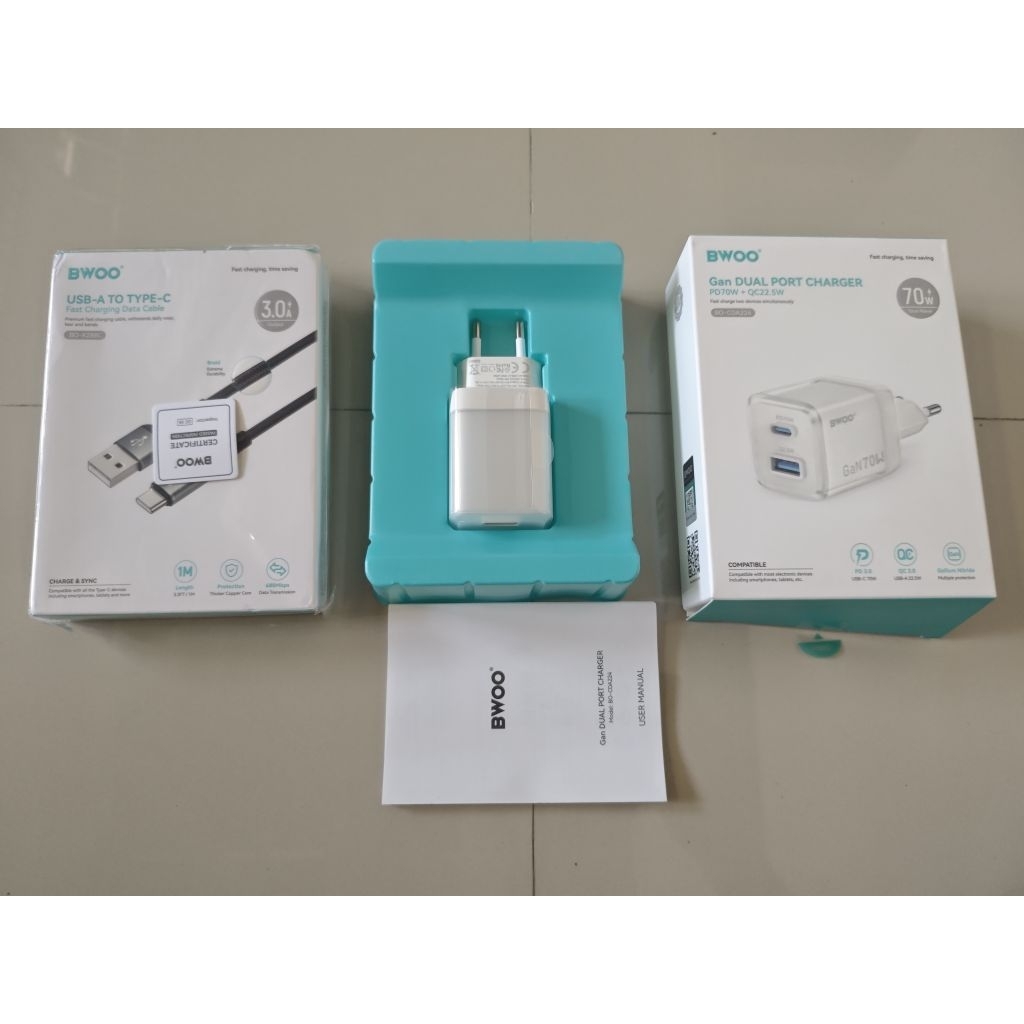 Charger Bwoo 70 Watt + Kabel Data