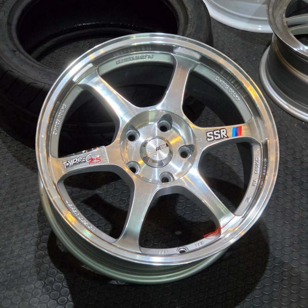 velg mobil ring 17 SSR TYPE C FULL POLISH LEBAR 8 ET 40 velg racing r17 Hrv terios Almaz civic Crv r