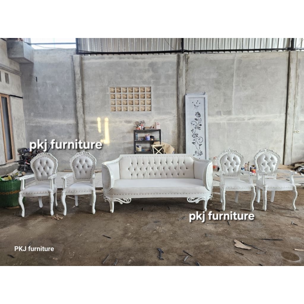 1set kursi pelaminan jati /