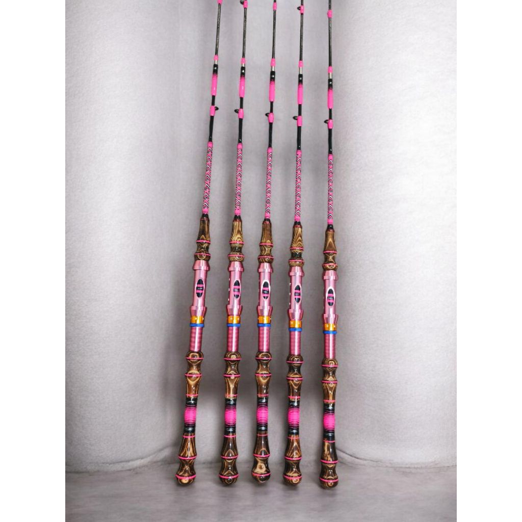 Joran udang/joran custom/joran lentur/anyaman pink