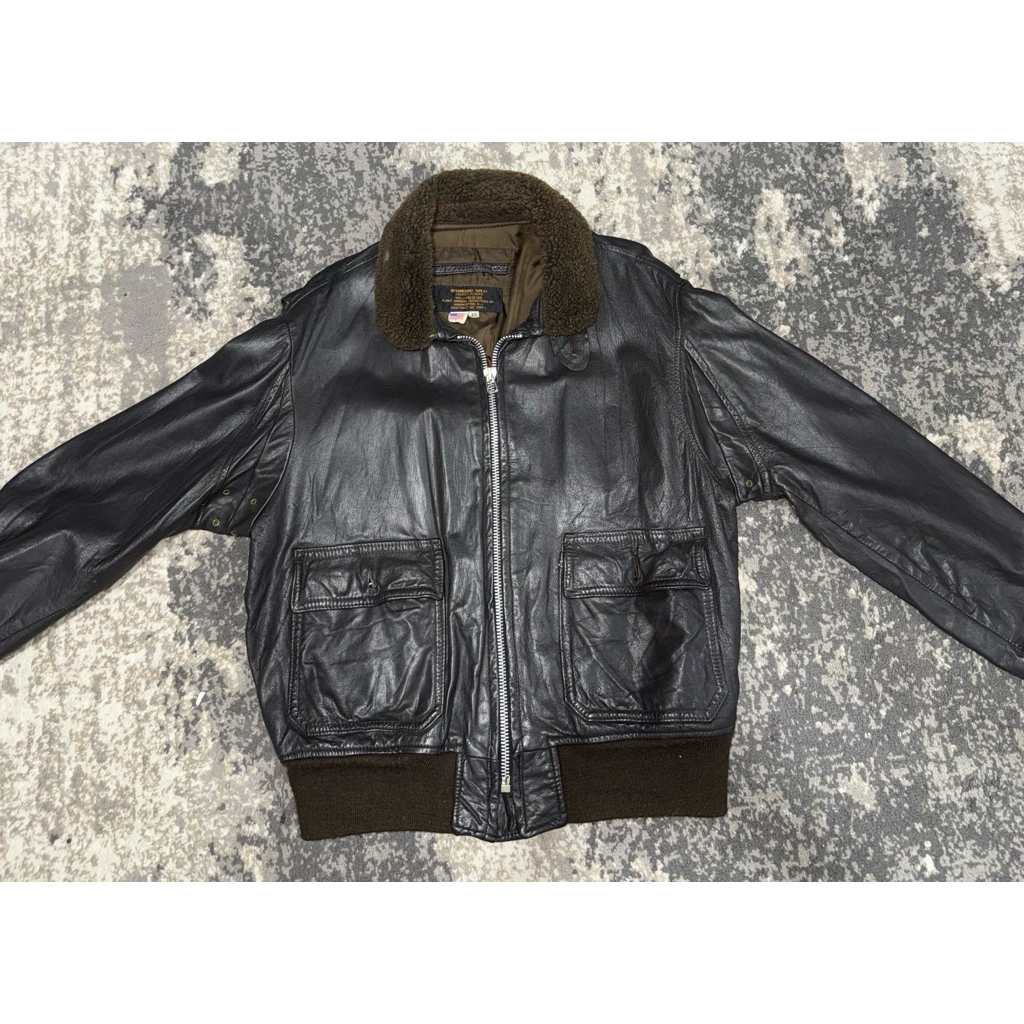 BOMBER LEATHER JACKET USN 125