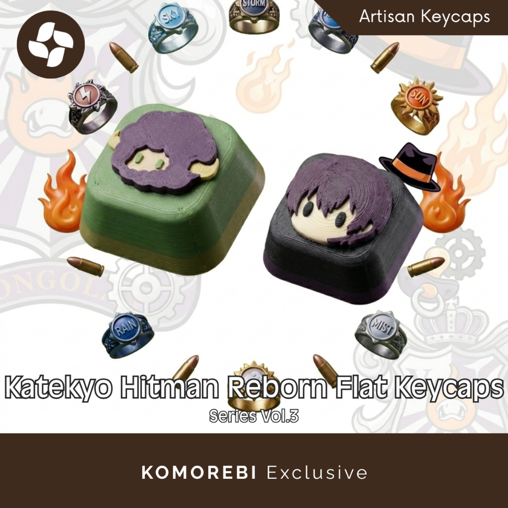 Artisan Keycap Katekyo Hitman Reborn Vol 3 Lambo Hibari Kyoya Custom Mechanical Keyboard Gaming Anim