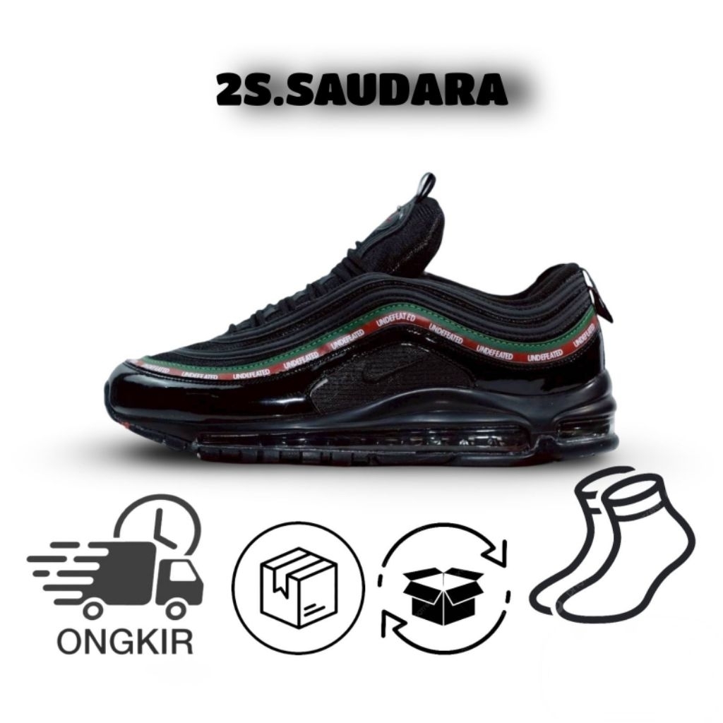 Sepatu Running Nk Air Max 97 Undefeated Black