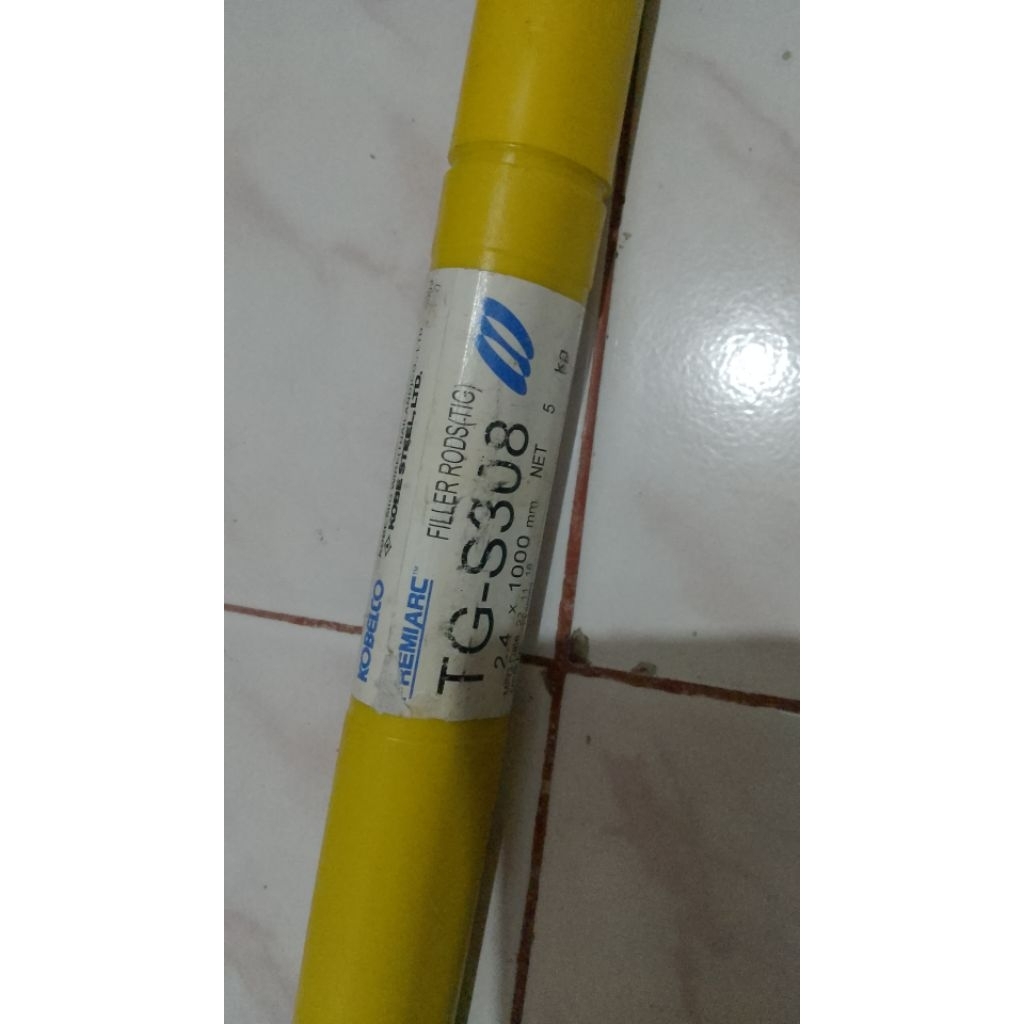 Kawat las Tig Argon stainless steel kobelco TGS 308 2,4MM X 1000MM / kawat las tig argon ss kobelco 