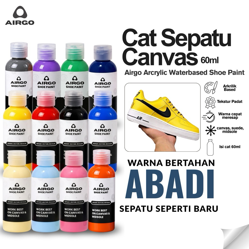 Cat Sepatu Canvas Suede Nubuck Kain Anti Luntur Permanen