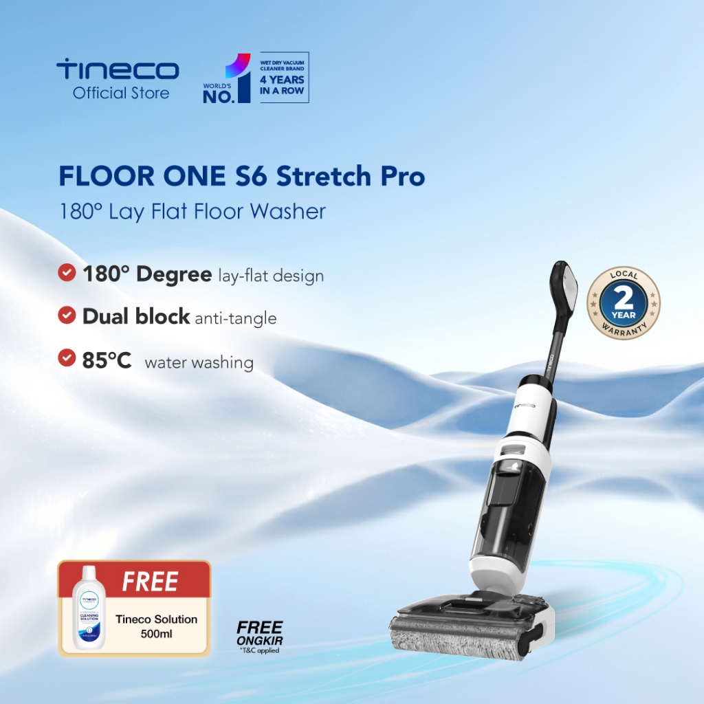 Tineco Floor One Stretch S6 Pro Smart Wet Dry Cordless Stick Vacuum Cleaner and Floor Washer-1