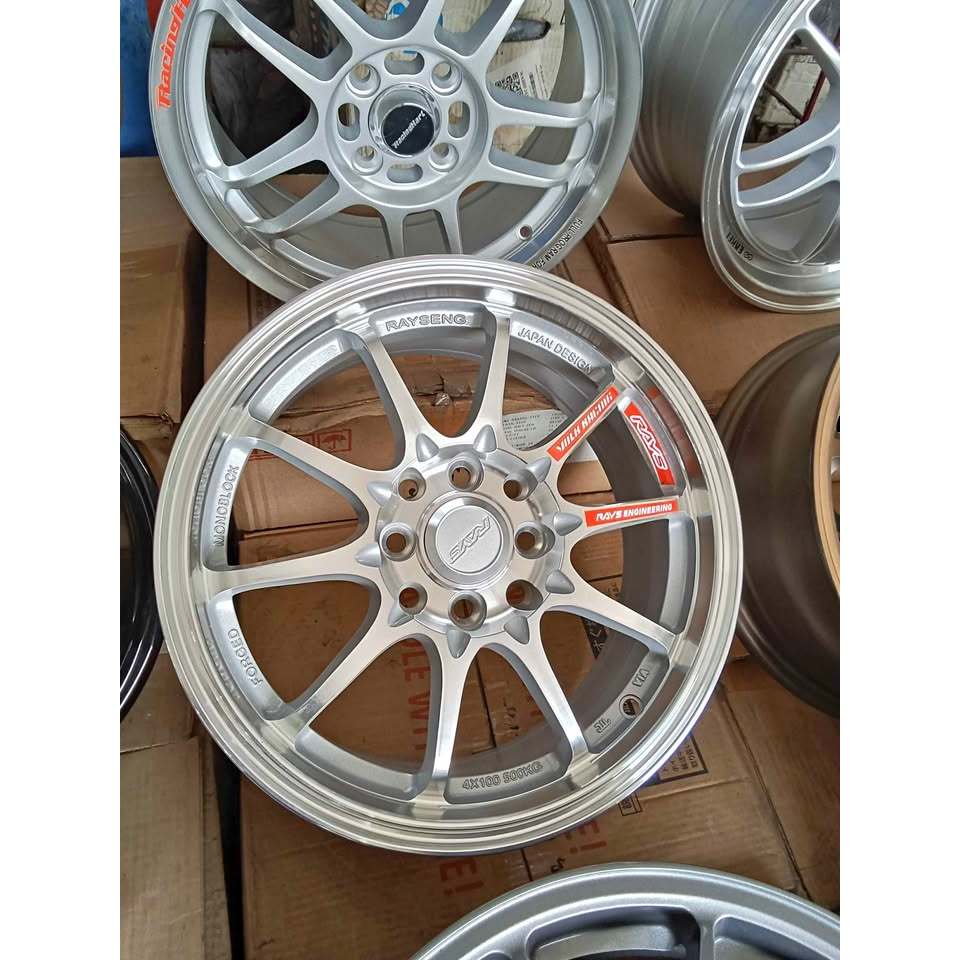 velg mobil ce28 ring 15 h8 silver polish untuk brio yaris vios jazz swift sigra