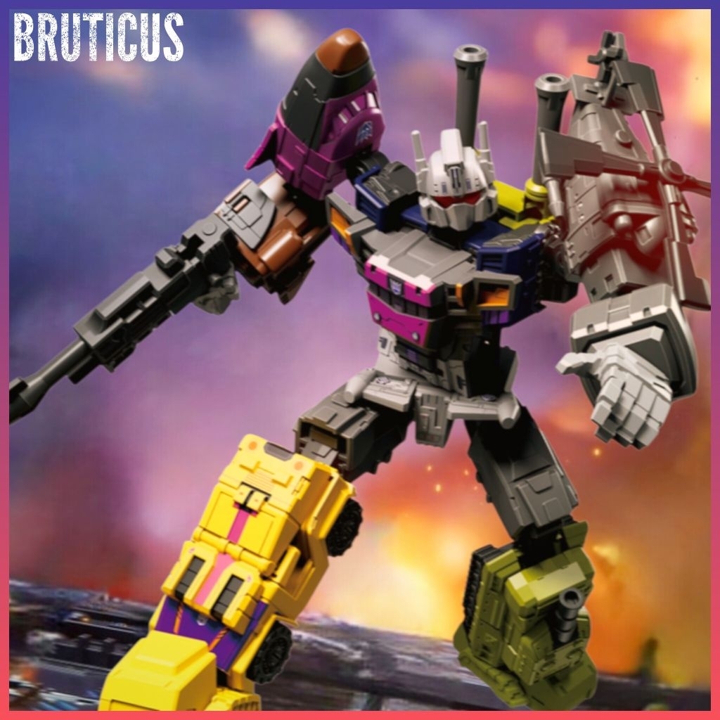 (Full Set) BRUTICUS (Bruticus Combining Accessory + 5 Vehicle) | Blokees Transformers