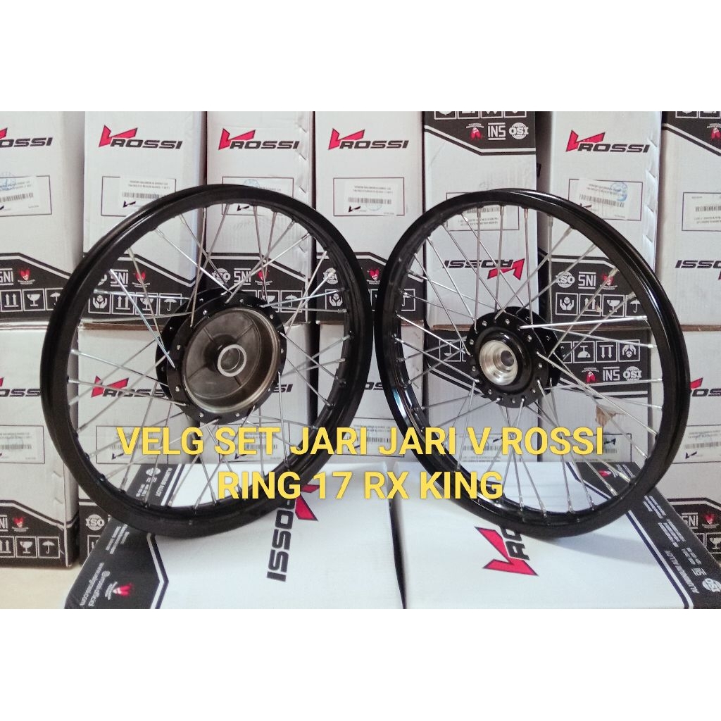 VELG/PELAK SET JARI JARI V ROSSI RING 17 PNP RX KING ASLI V ROSSI VELG SET STELL JADI PNP RX KING RI