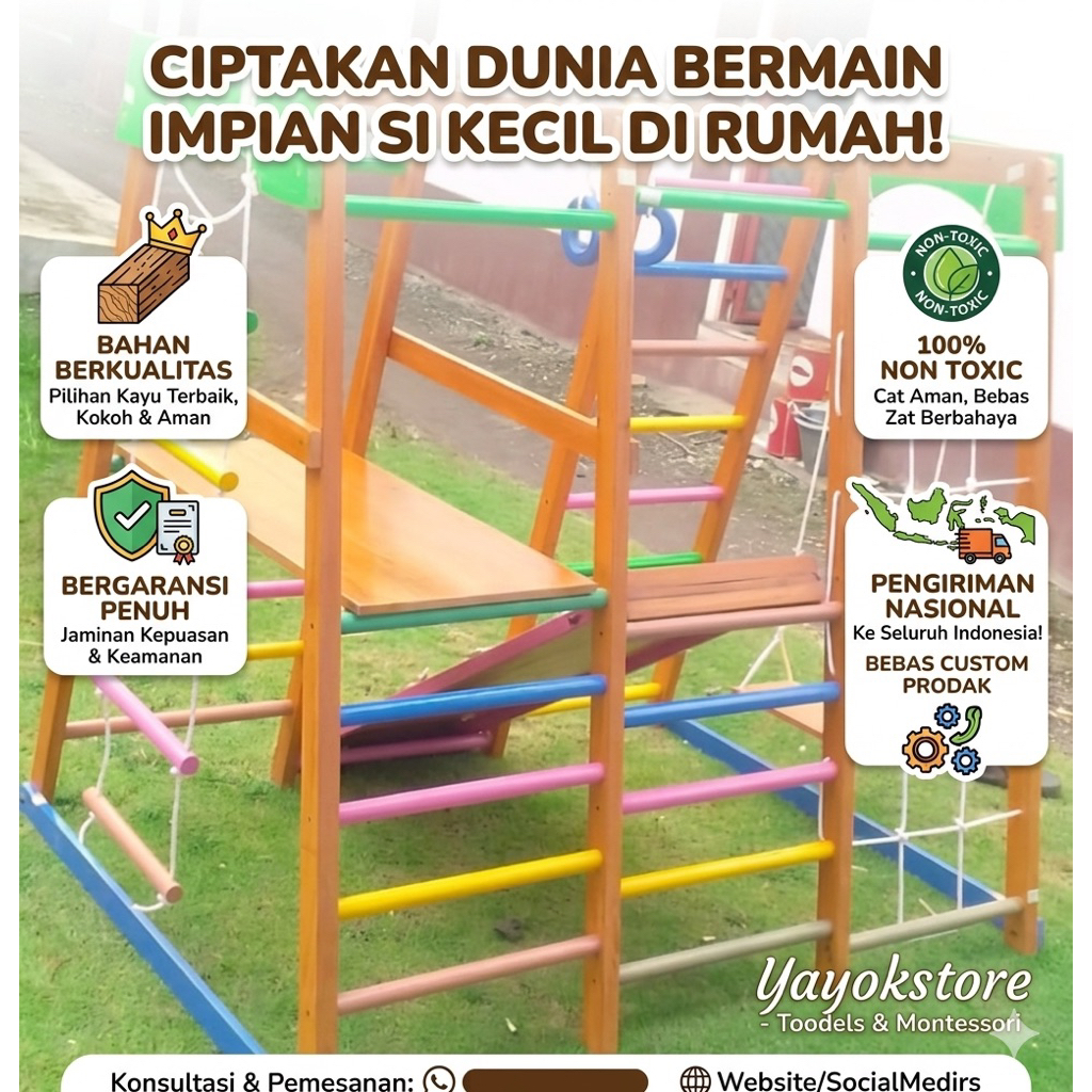 Playground brakiasi anak ukuran 180 cm prodak custom jumbo