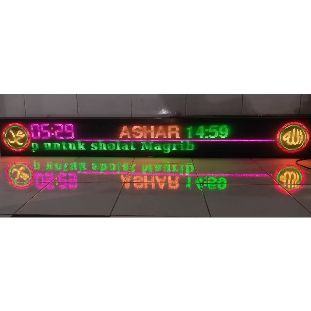 JAM DIGITAL WAKTU SHOLAT 5 PANEL P5 RGB
