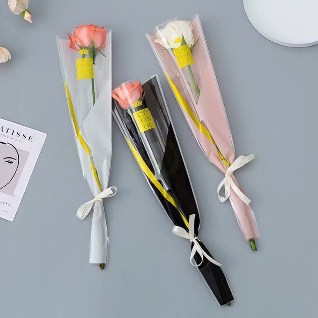 1 PCS SINGLE BUKET / PLASTIK WRAPPING INSTANT / PLASTIK BUKET / CELLOPHANE / PLASTIK BUNGA