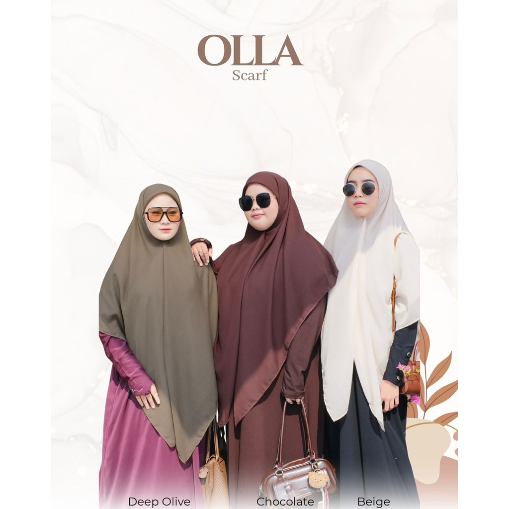 SCARF OLLA BY UMMA SYARI/SCARF SYARI UMMA /SCARF SYARI JUMBO /SCARF BAHAN VOAL ADEM