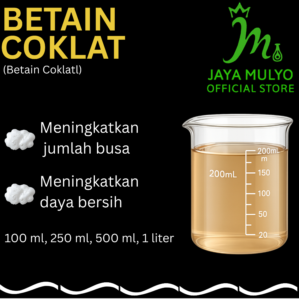 Betain Coklat / Foam Booster / Cocamidopropyl Betaine / CAPB / Penguat Busa Sabun Cair / Betain