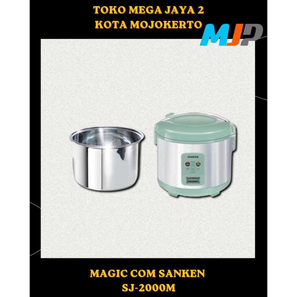 MAGIC COM SANKEN SJ-2200 / SANKEN SJ2200 / STAINLESS STEEL / KAPASITAS 1,8 LITER