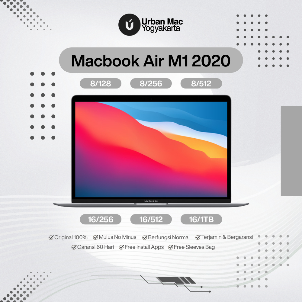 Macbook Air M1 2020 Second Like New Mulus Garansi 60 Hari Urban Mac Store Yogyakarta