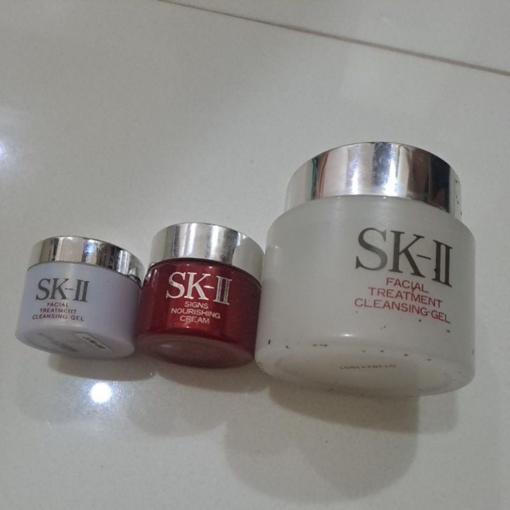 botol kosong kemasan kosmetik skII set 3 pcs sesuai foto