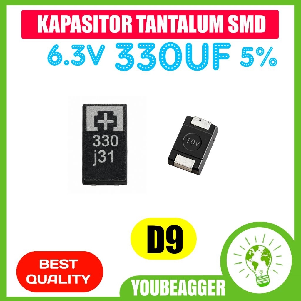 Kapasitor Tantalum SMD 6.3V 330uf SMD